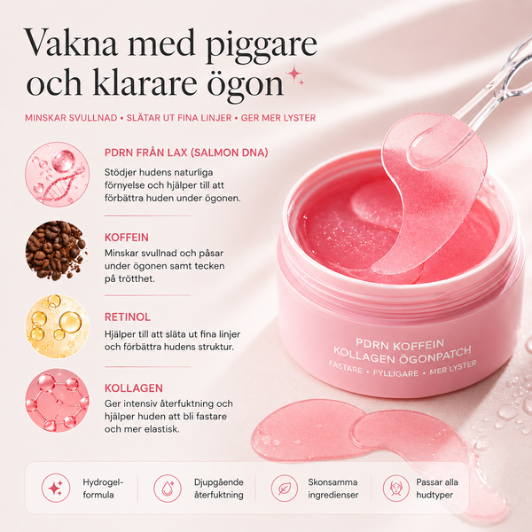 PDRN Pink Caffeine Collagen Eye Patch – Vakna med piggare och yngre ögon